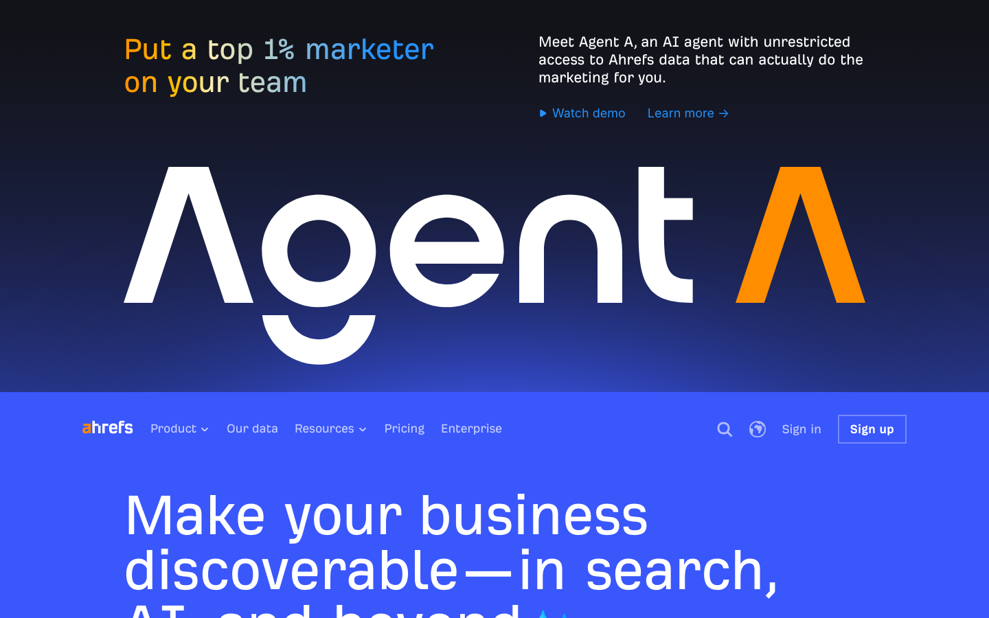 Ahrefs interface preview