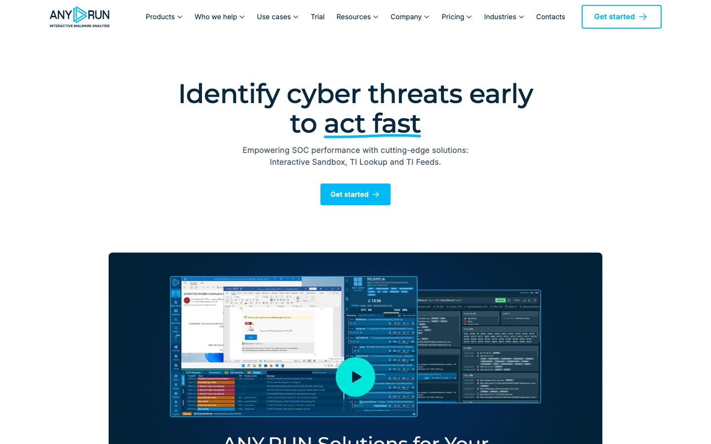 ANY.RUN interface preview