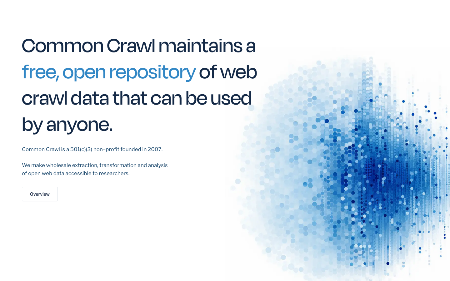 Common Crawl interface preview
