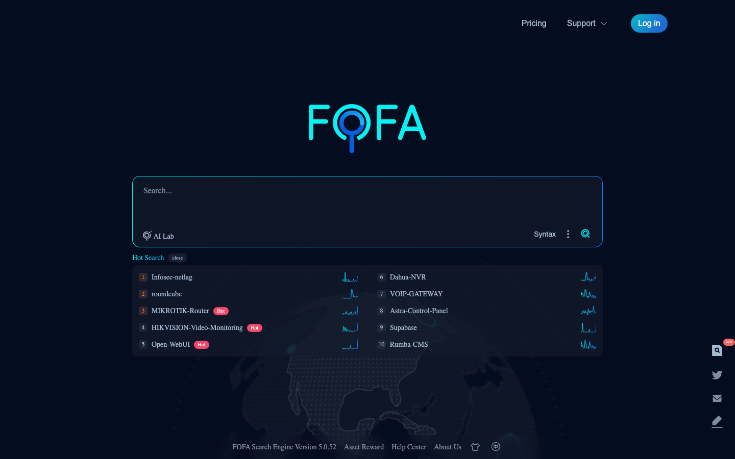 FOFA interface preview