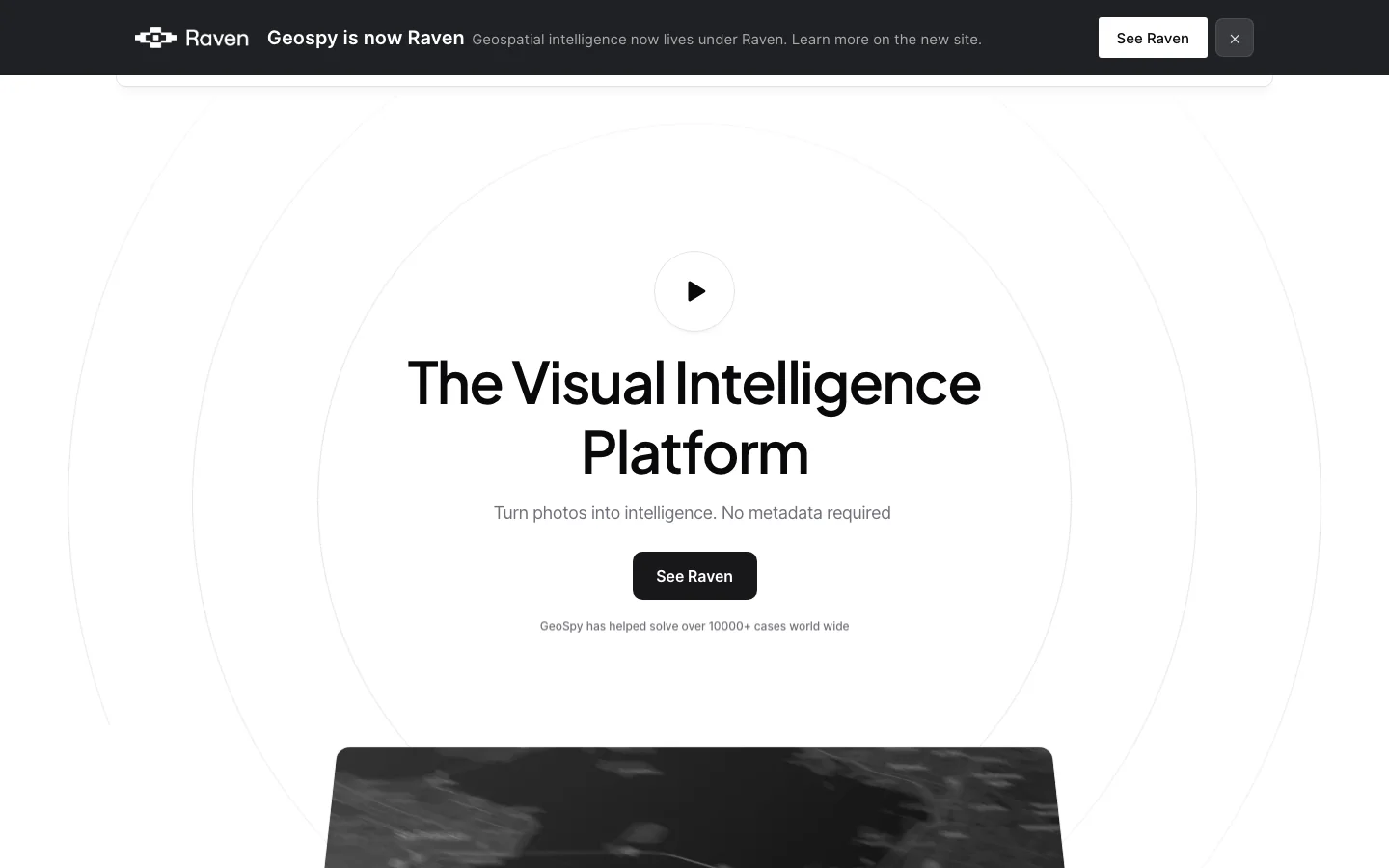 GeoSpy official-page screenshot