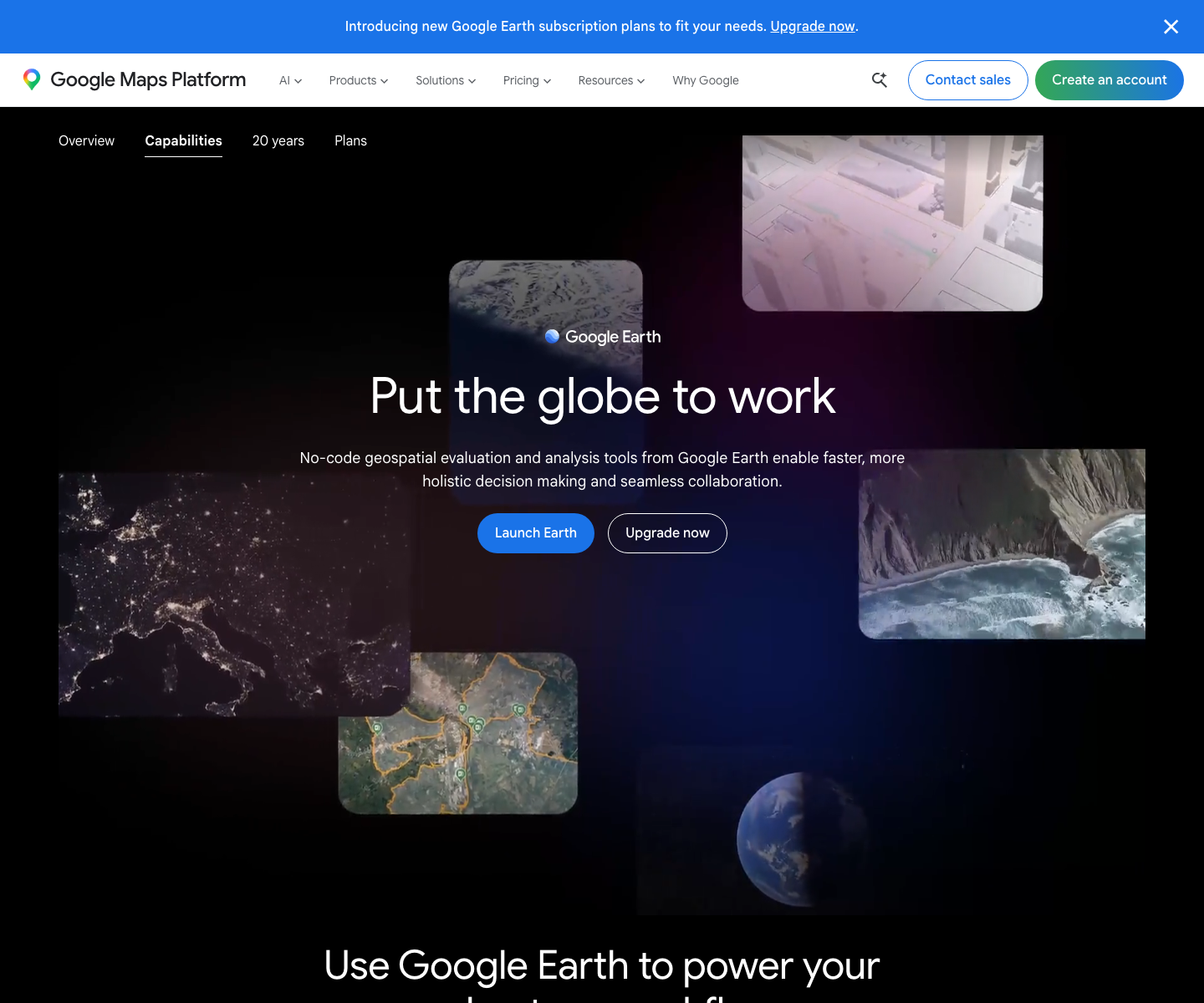 Google Earth interface preview