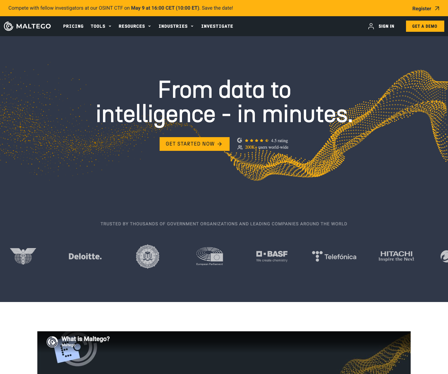 Maltego interface preview