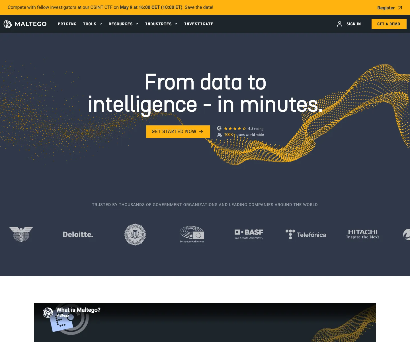 Maltego interface preview