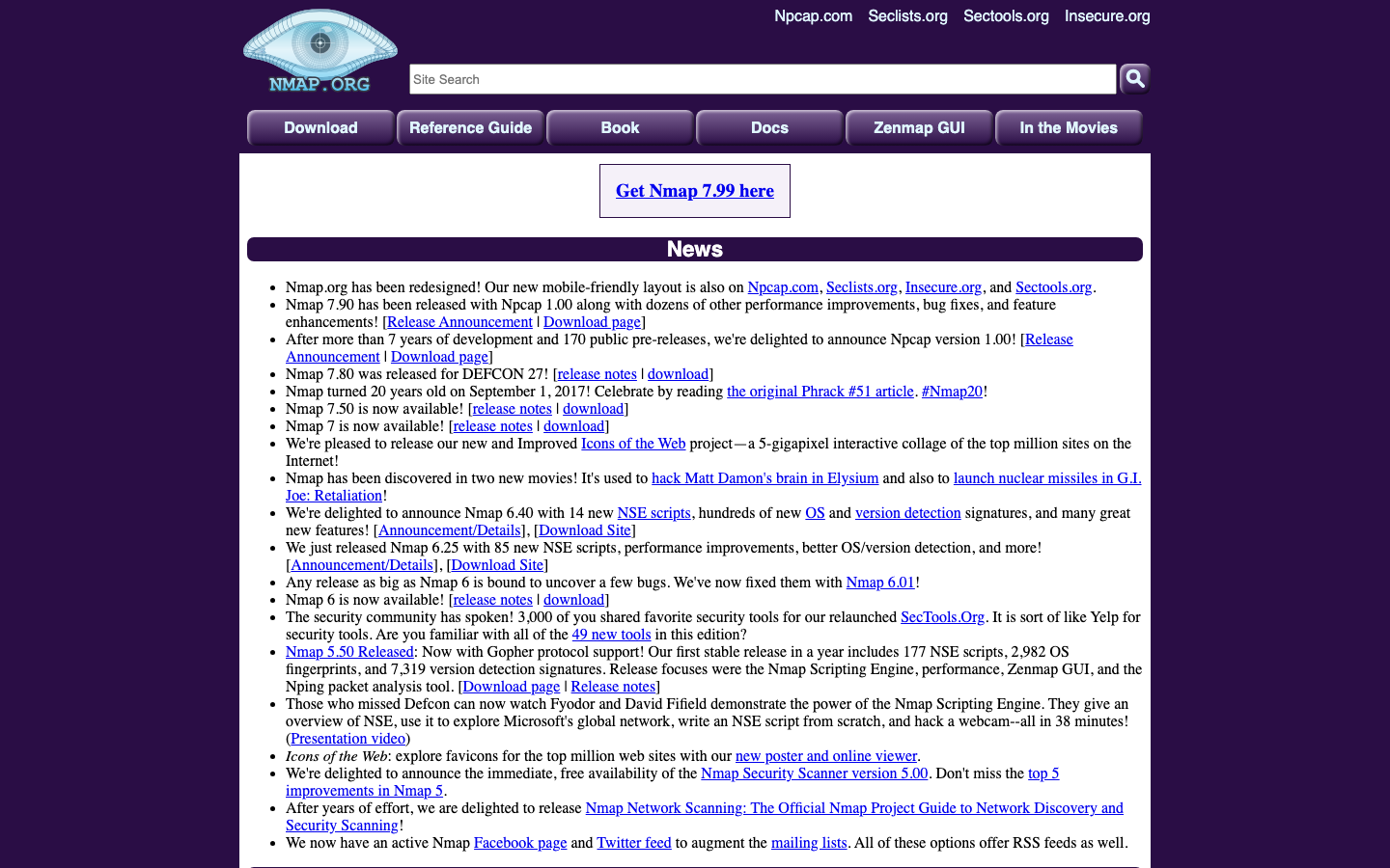 Nmap interface preview