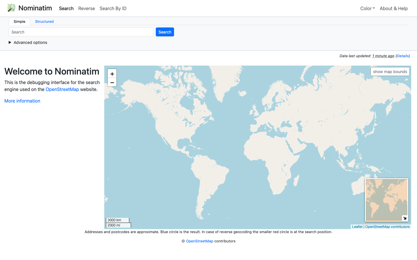 Nominatim interface preview