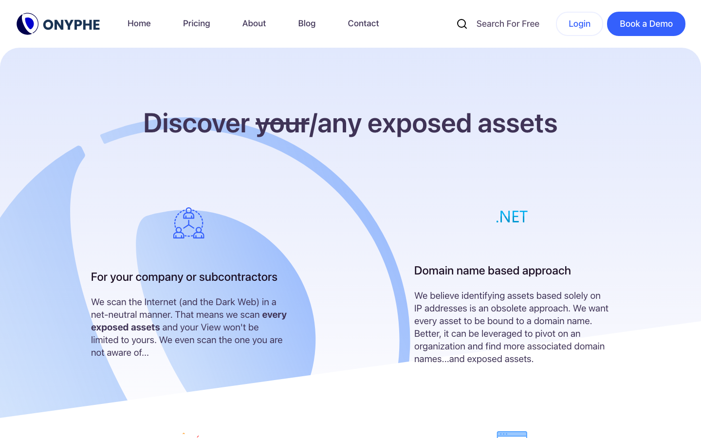 ONYPHE interface preview