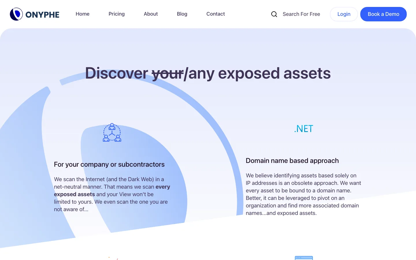 ONYPHE interface preview