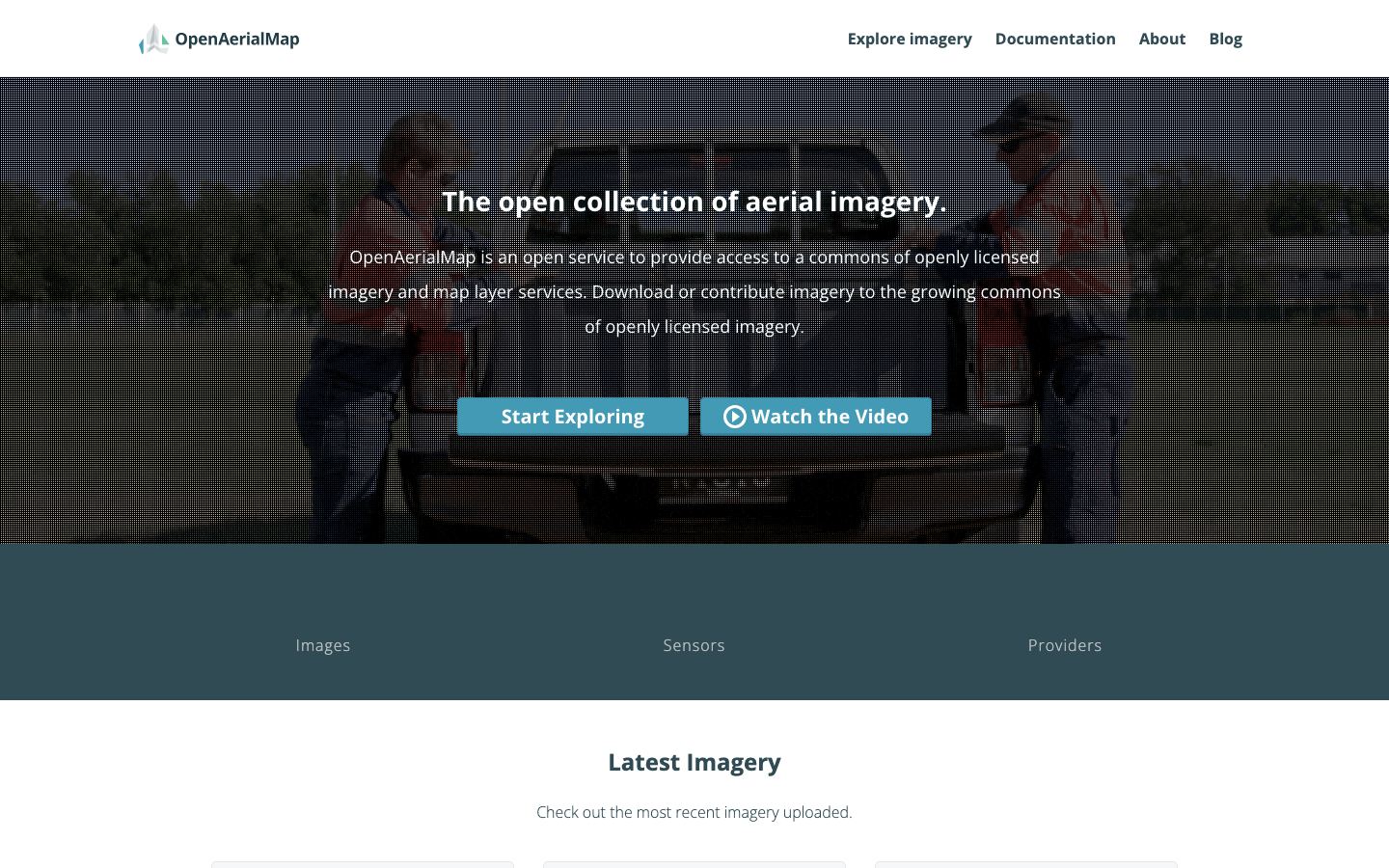 OpenAerialMap interface preview