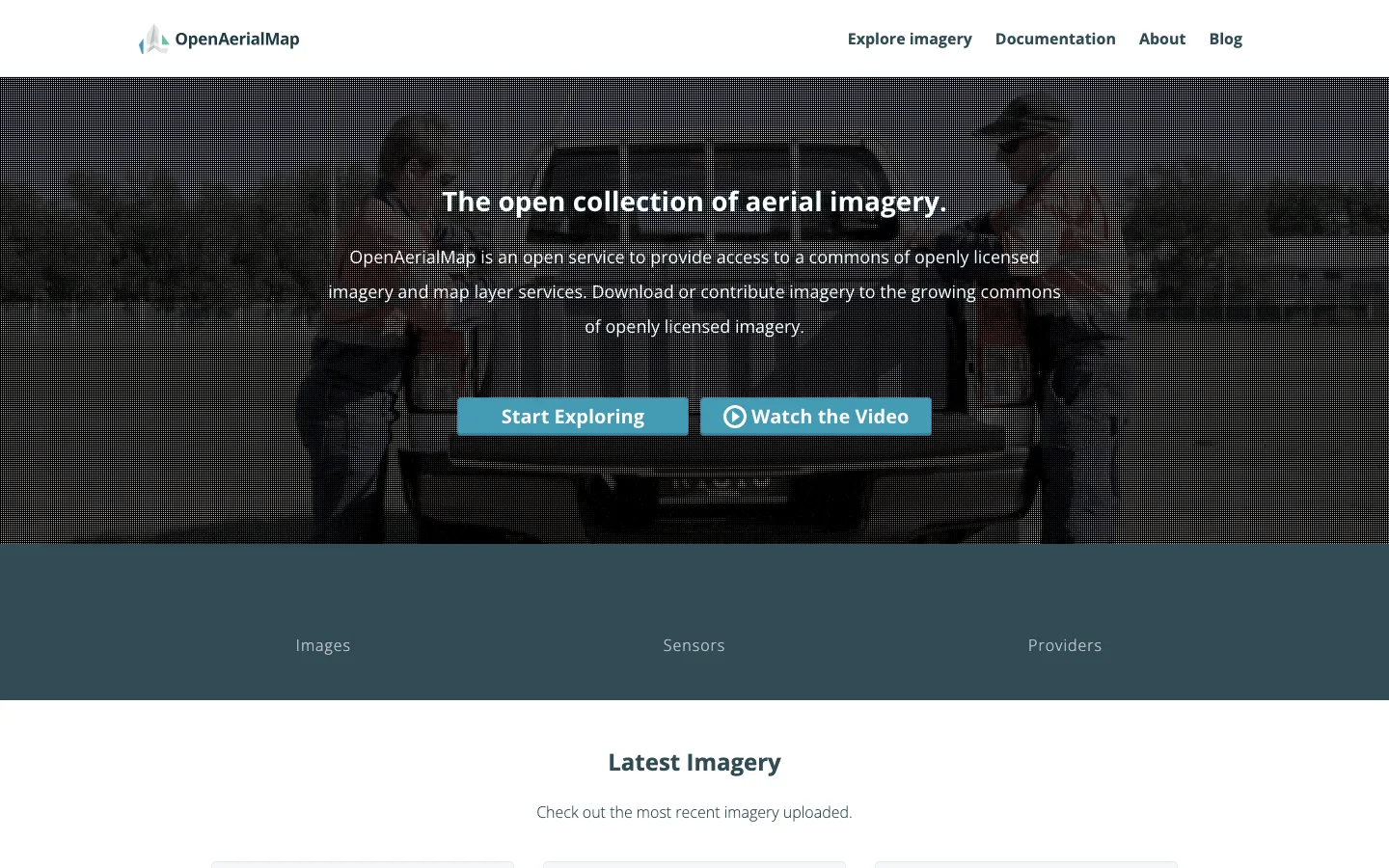 OpenAerialMap interface preview