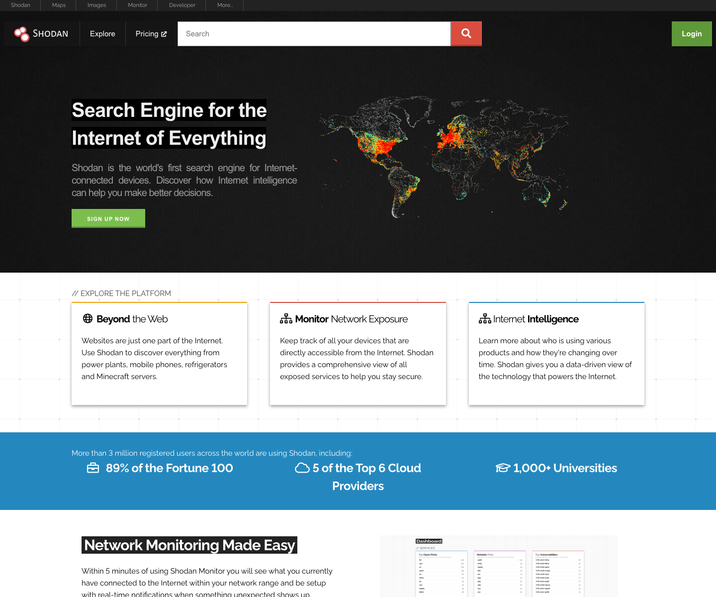 Shodan interface preview