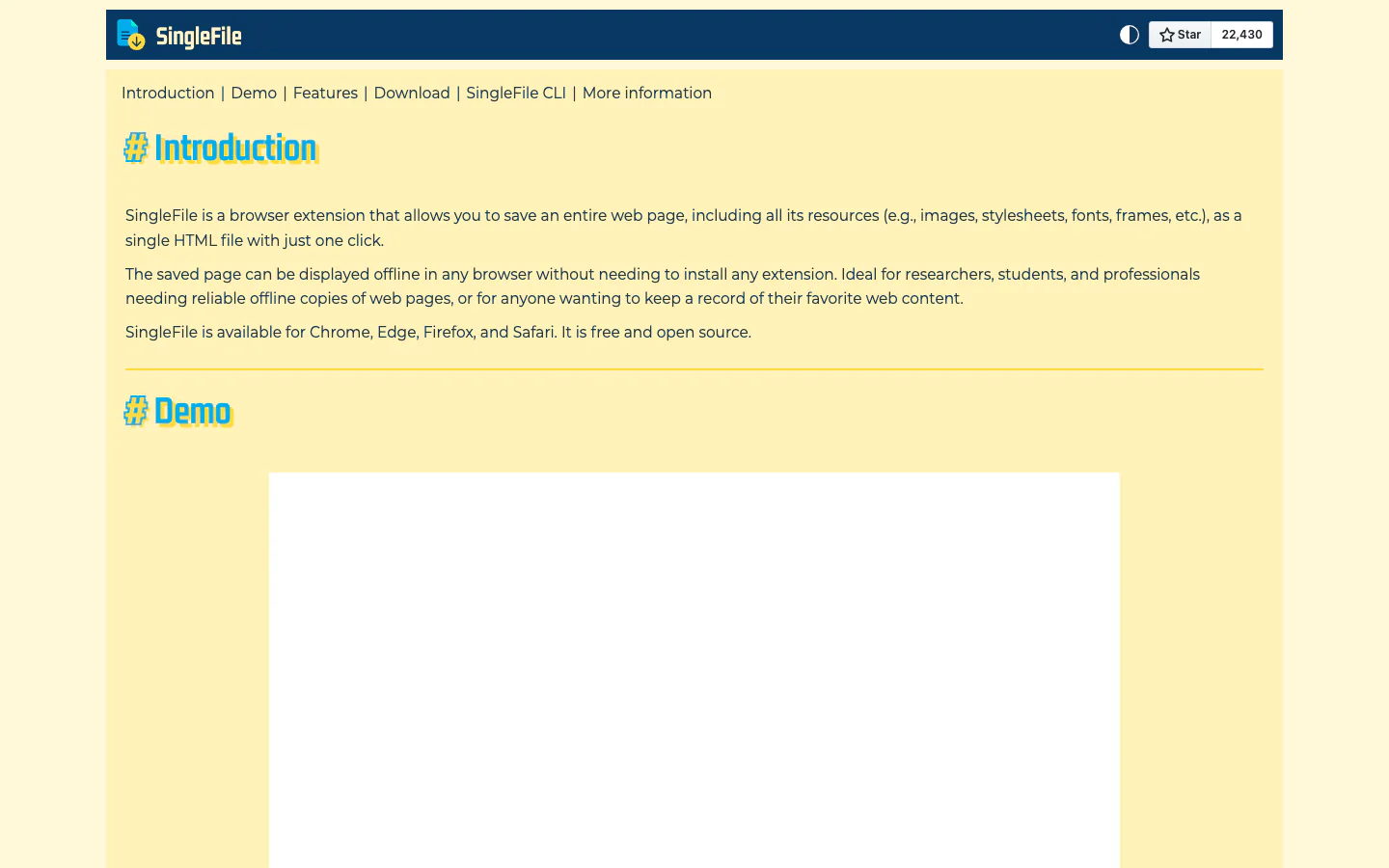 SingleFile official-page screenshot