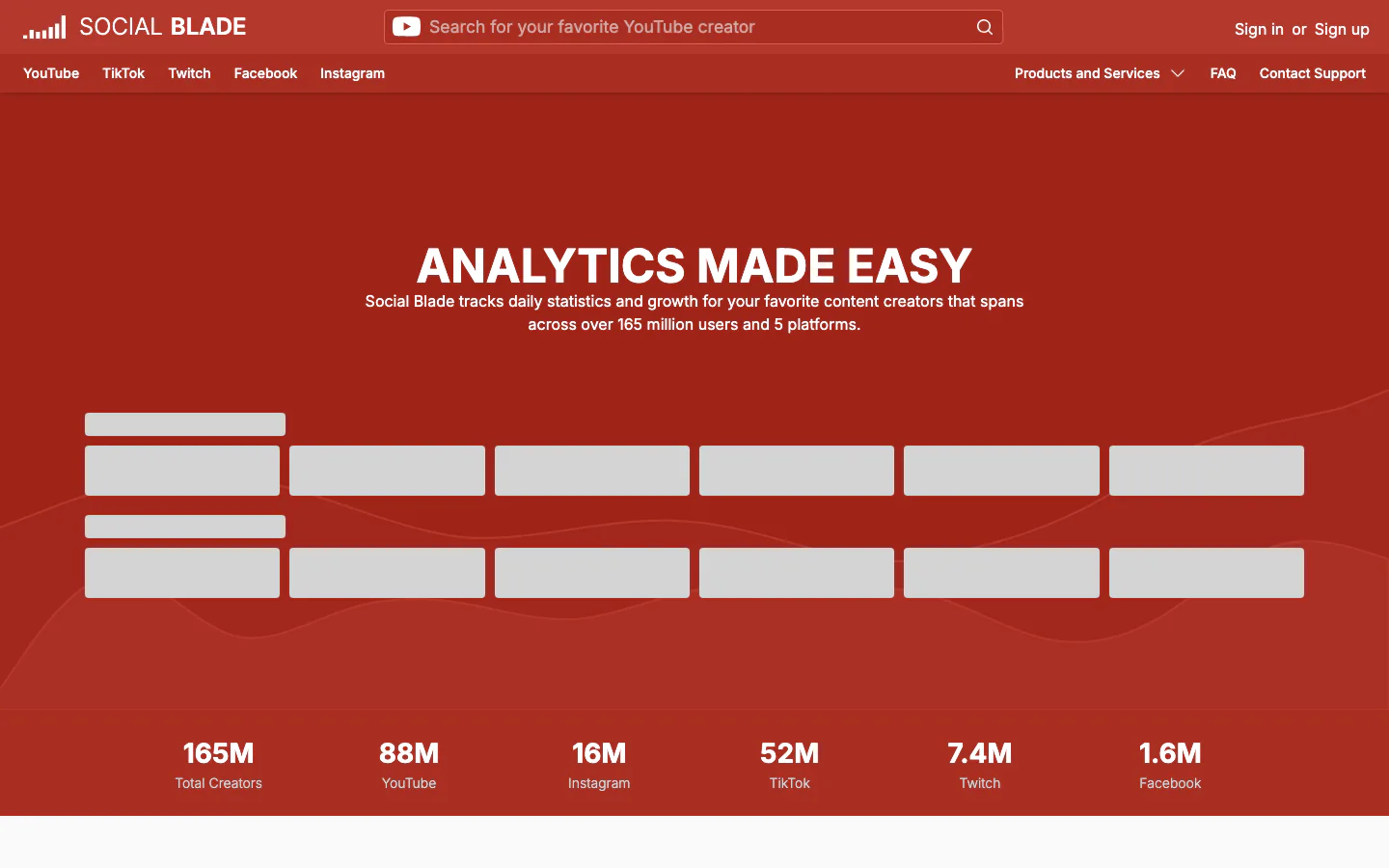 Social Blade official-page screenshot